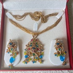 Multicolored Indian Jewelry Set
